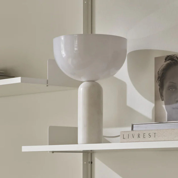 NEW WORKS Kizu Table Lamp, White Marble, Small