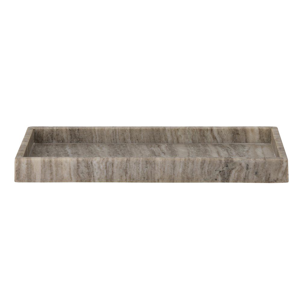 BLOOMINGVILLE Majsa Marble Tray, Brown, W18cm