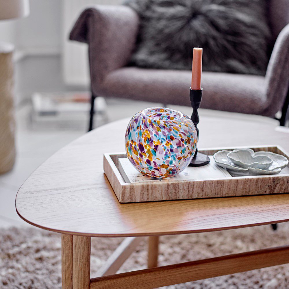 BLOOMINGVILLE Majsa Marble Tray, Brown, W18cm