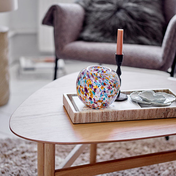 BLOOMINGVILLE Majsa Marble Tray, Brown, W18cm