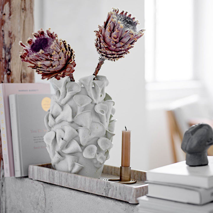 BLOOMINGVILLE Majsa Marble Tray, Brown, W18cm