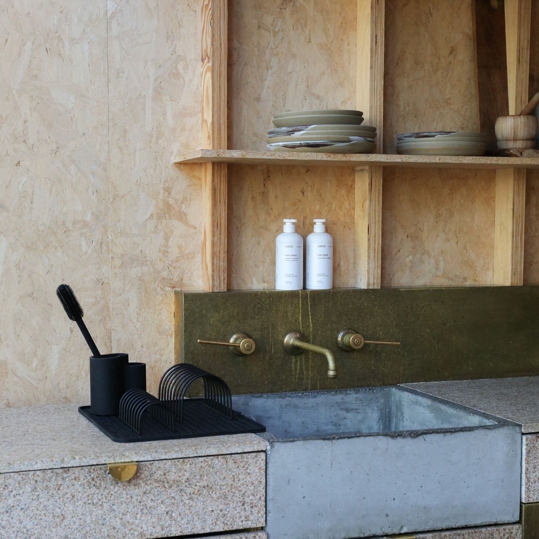 DESIGNSTUFF DRIP Dish Drainer, Black (Set of 2)