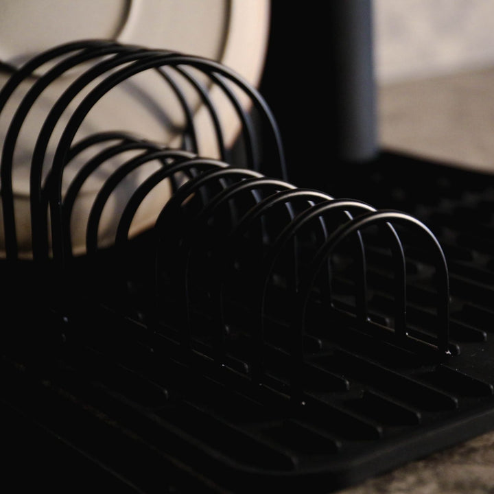 DESIGNSTUFF DRIP Dish Drainer, Black (Set of 2)