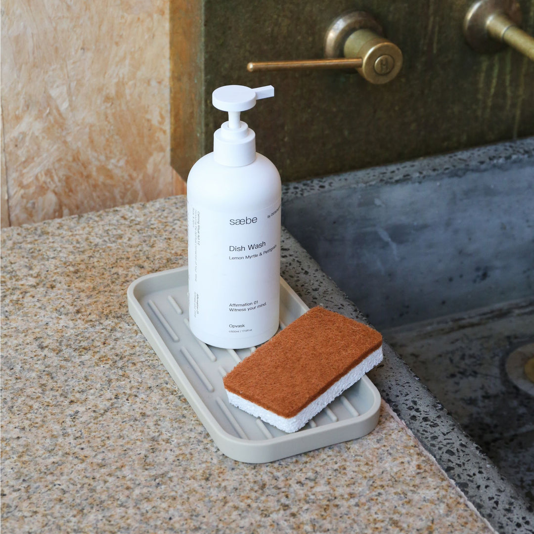 DESIGNSTUFF ETTA Natural Cellulose And Sisal Scourer Sponge, Cinnamon (Set of 2)