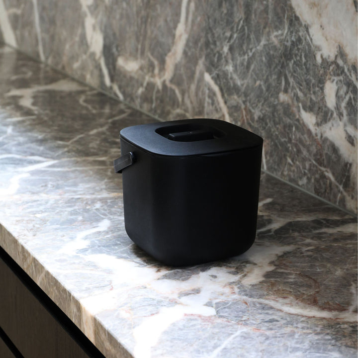 DESIGNSTUFF ETTA Compost Bin 7L, Black