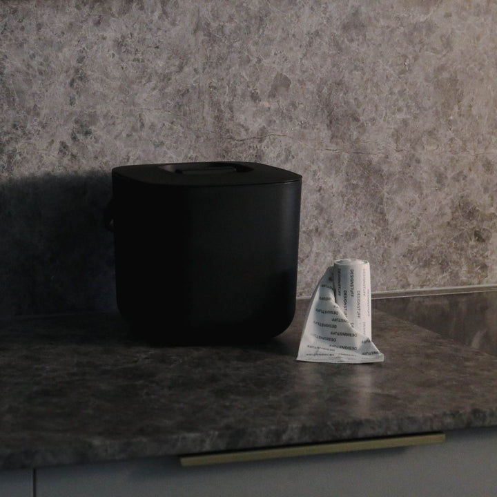 DESIGNSTUFF ETTA Compost Bin 7L, Black