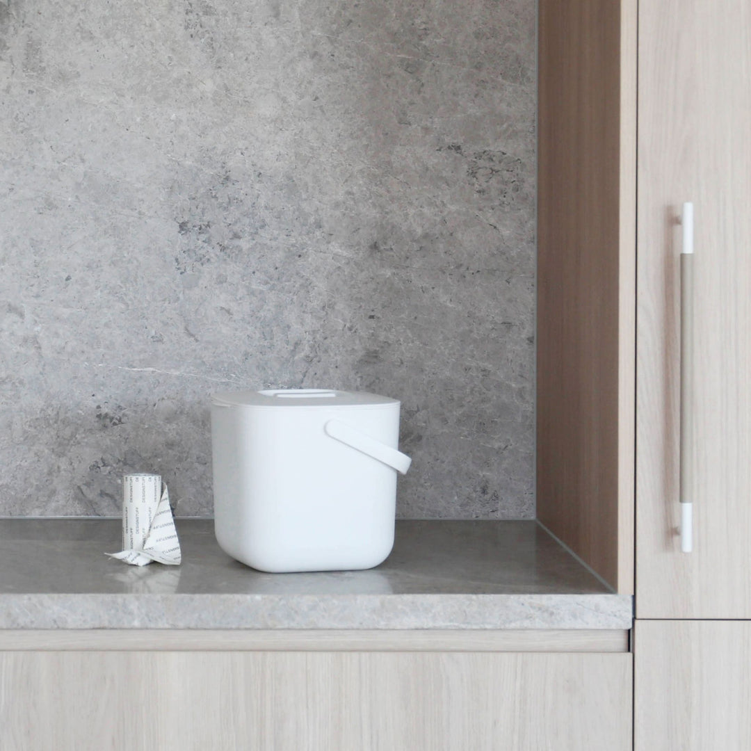 DESIGNSTUFF ETTA Compost Bin 7L, White