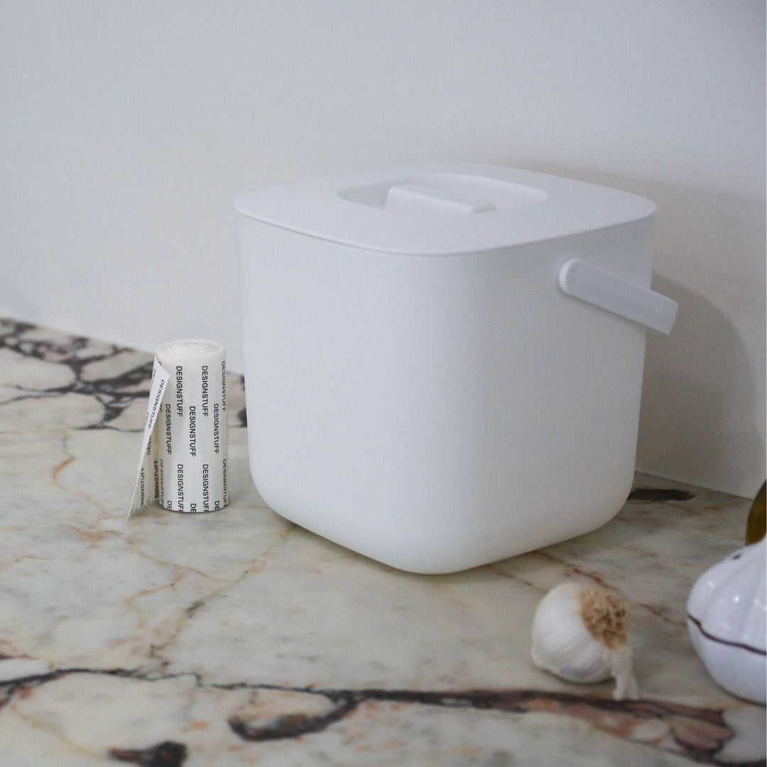 DESIGNSTUFF ETTA Compost Bin 7L, White