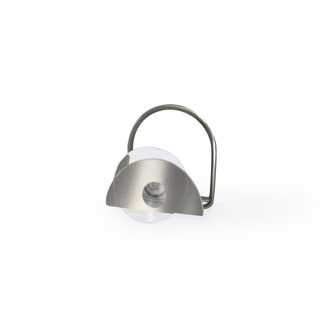 DESIGNSTUFF DRIP Sink Sponge Holder, Brushed Steel