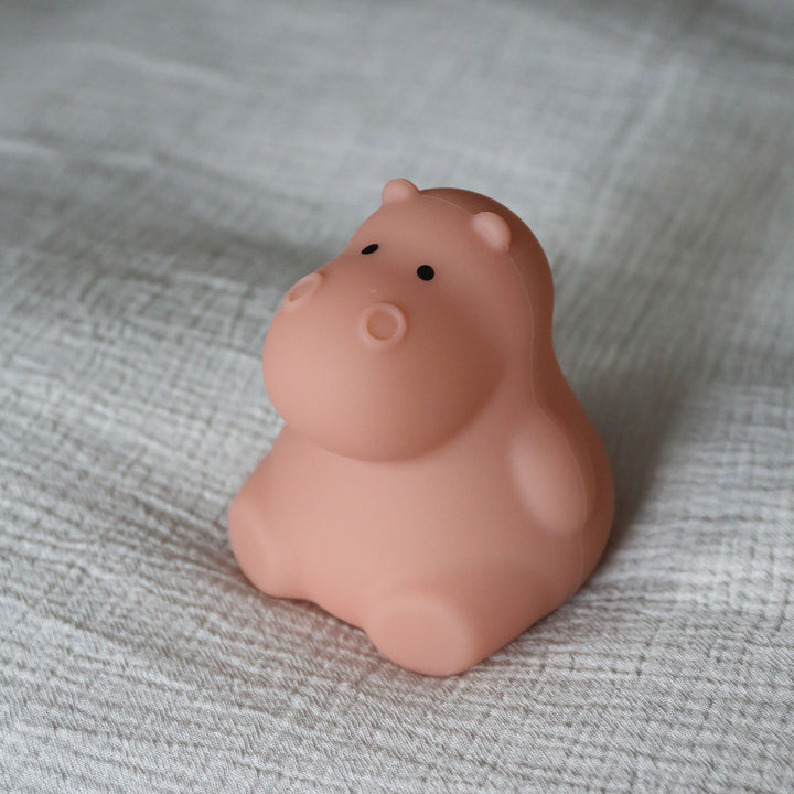 DESIGNSTUFF LUMA Little Hippo Night Lamp, Clay