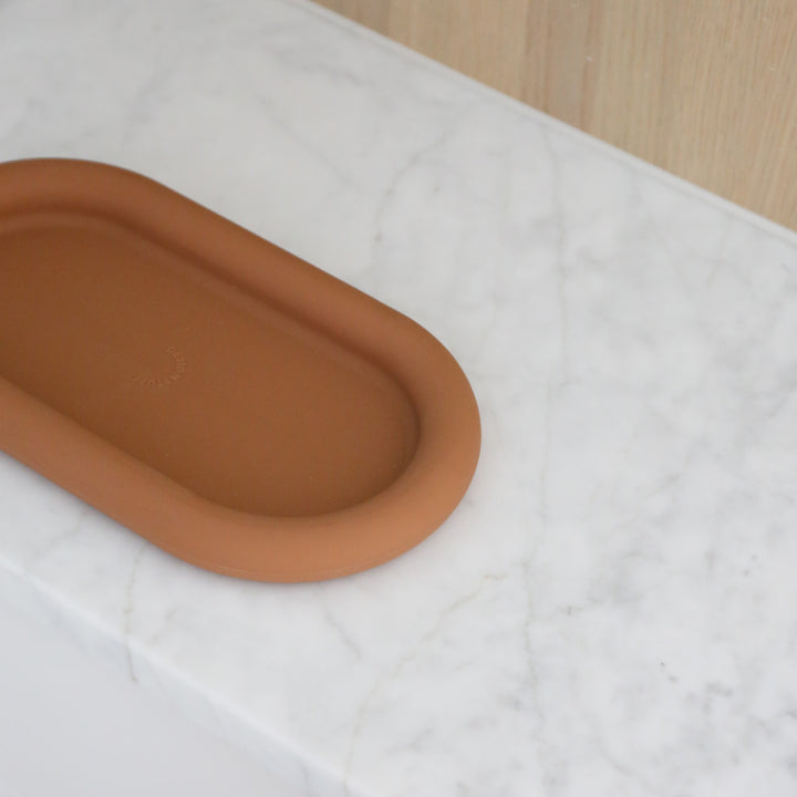 DESIGNSTUFF RUND Bubble Tray, 22cm, Camel