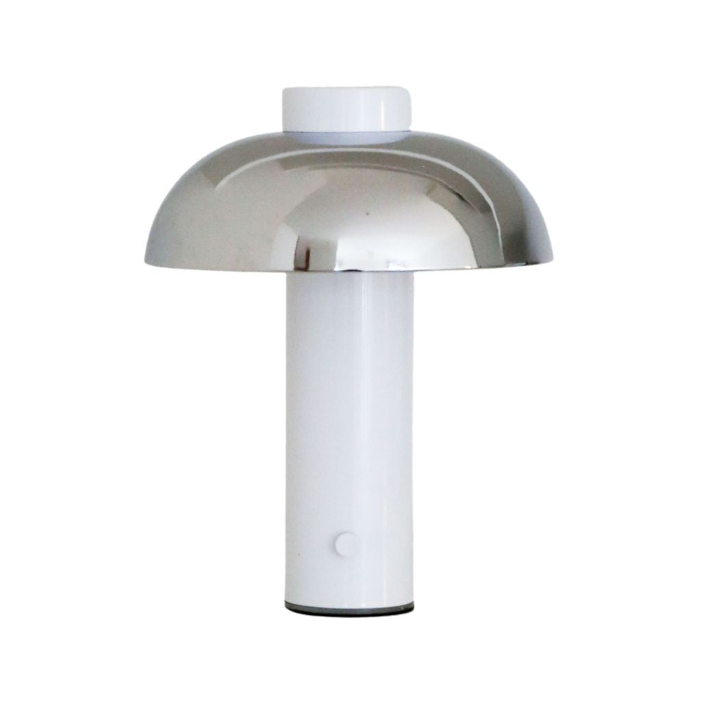 DESIGNSTUFF LUME Elio Pillar Portable Lamp, White/Chrome