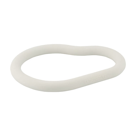 DESIGNSTUFF Curve Silicone Trivet L, Chalk