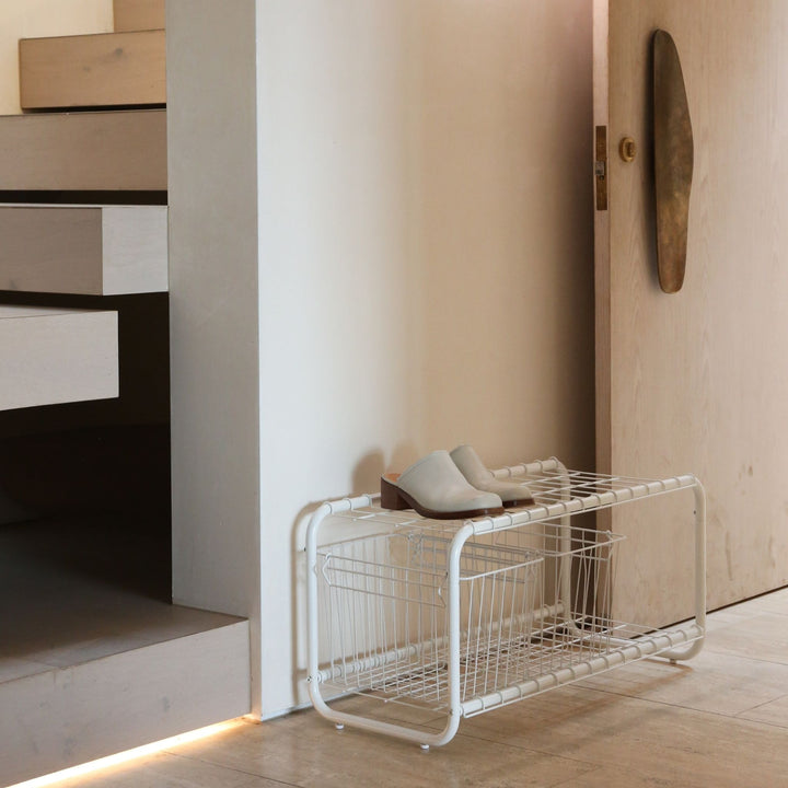 DESIGNSTUFF FORMA Shoe Rack, White