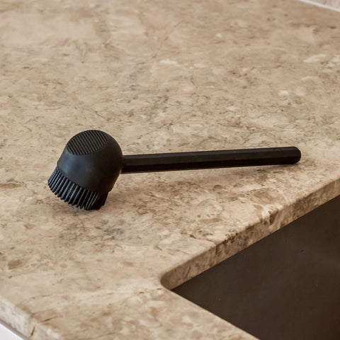 DESIGNSTUFF VANA Dish Brush, Silicone, Black