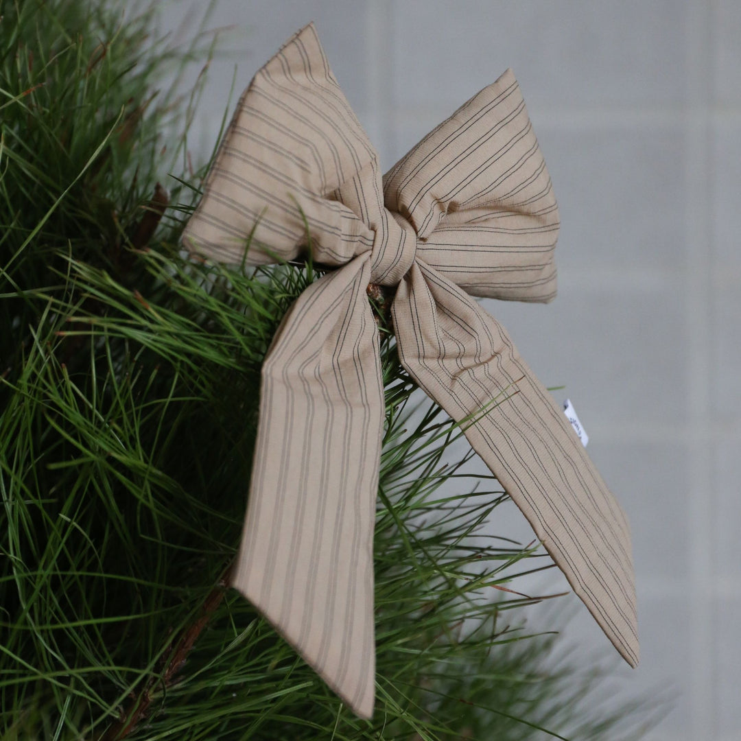 DESIGNSTUFF LUVA Bow w/ Tree Clip, Stripe Sage/Black