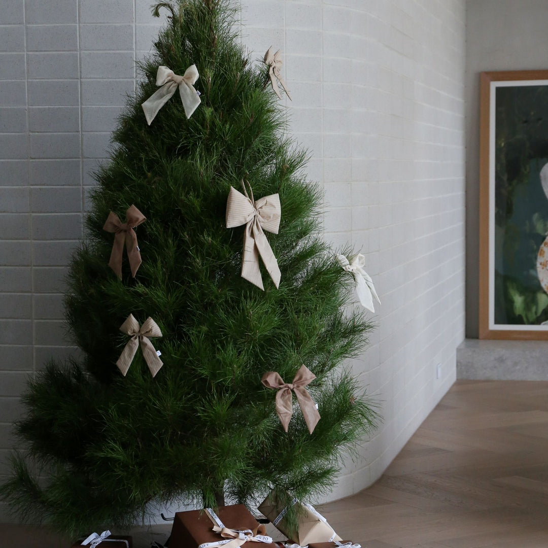 DESIGNSTUFF LUVA Bow w/ Tree Clip, Stripe Sage/Black