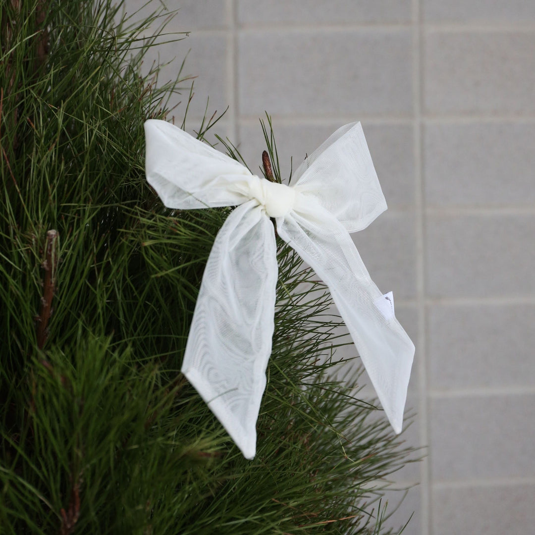 DESIGNSTUFF LUVA Bow w/ Tree Clip, Mesh Cream