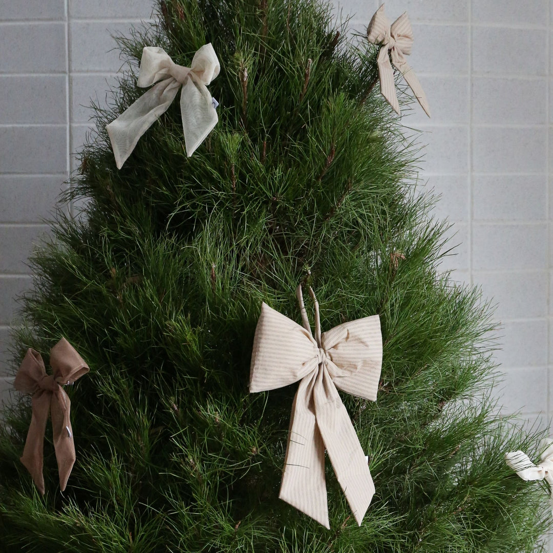 DESIGNSTUFF LUVA Bow w/ Tree Clip, Mesh Taupe