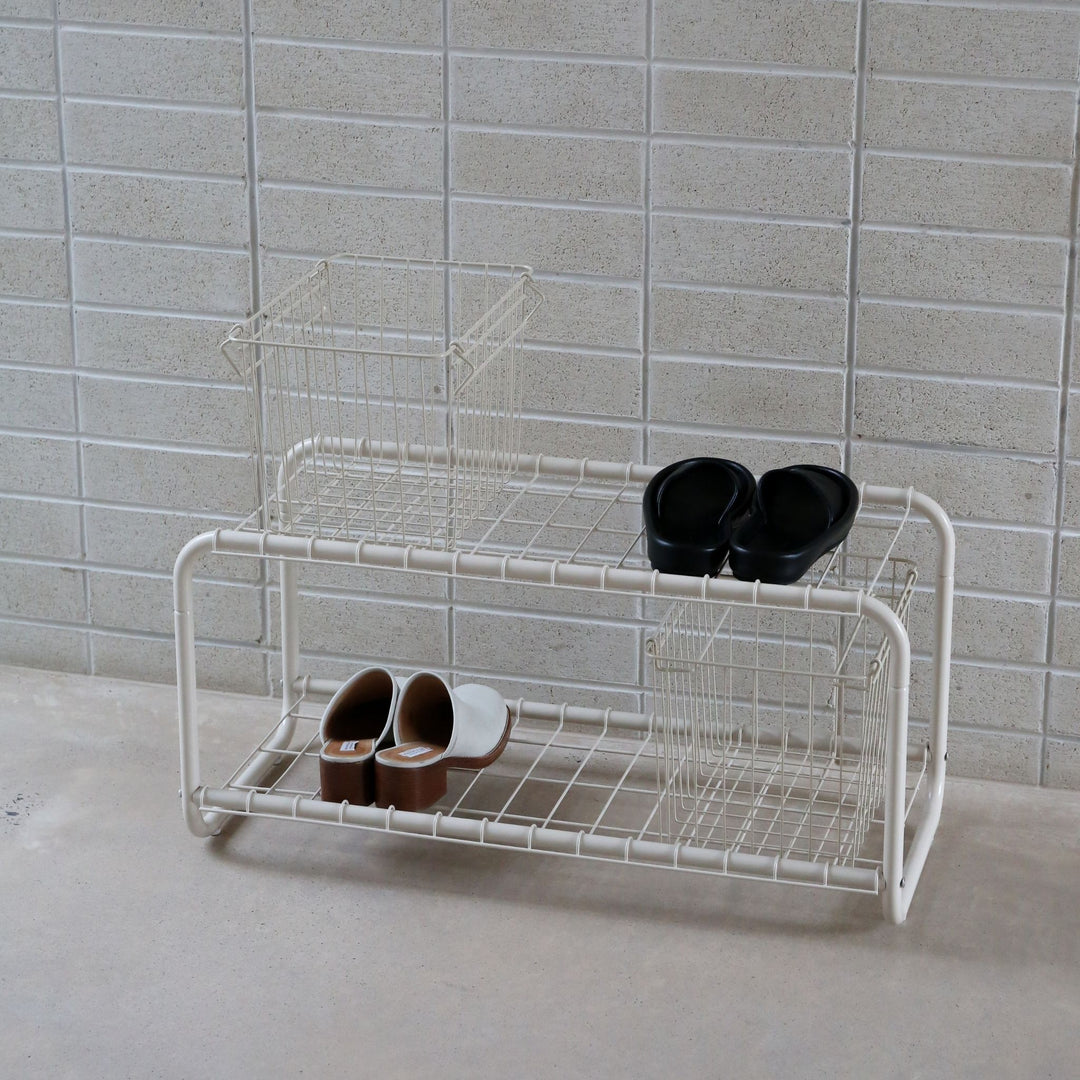 DESIGNSTUFF FORMA Metal Basket, L, Sand
