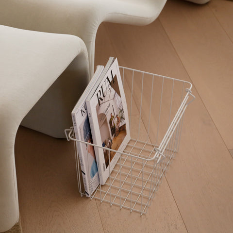 DESIGNSTUFF FORMA Metal Basket, L, White