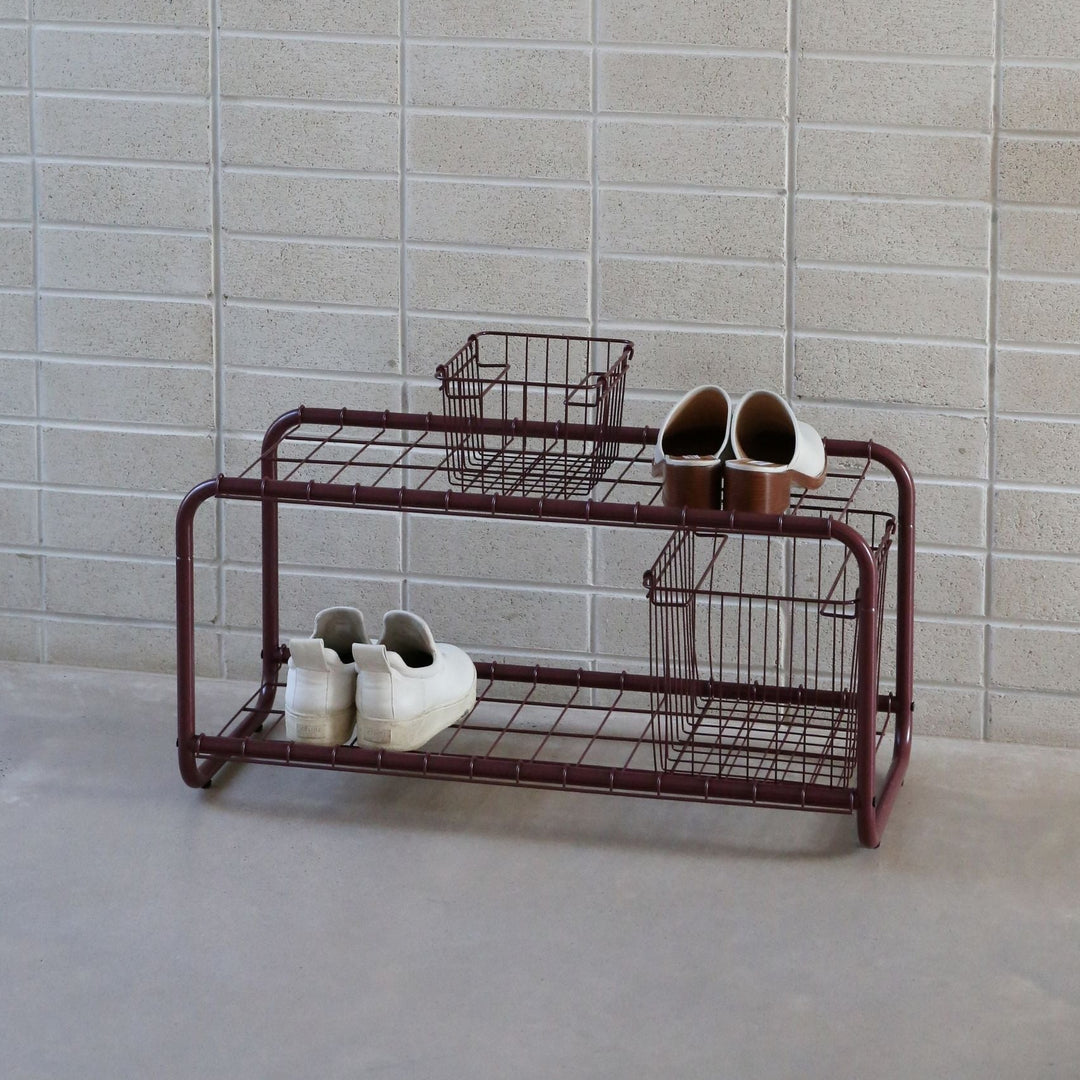DESIGNSTUFF FORMA Metal Basket S, Burgundy