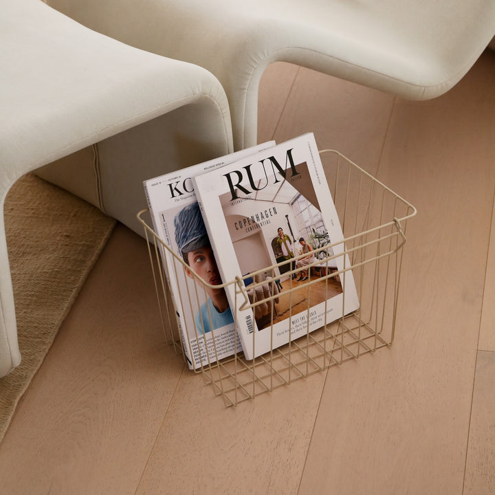 DESIGNSTUFF FORMA Metal Basket, L, Sand