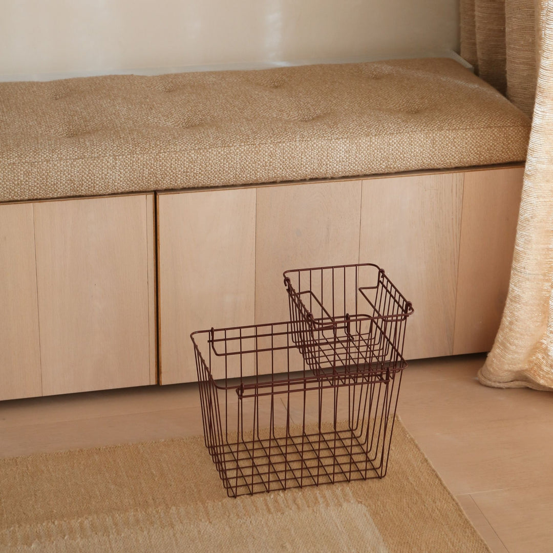 DESIGNSTUFF FORMA Metal Basket S, Burgundy