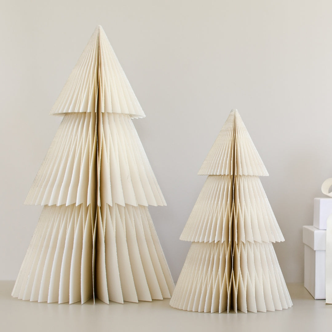 NORDIC ROOMS Deluxe Christmas Tree Standing Ornament, Off-White, 2 Sizes