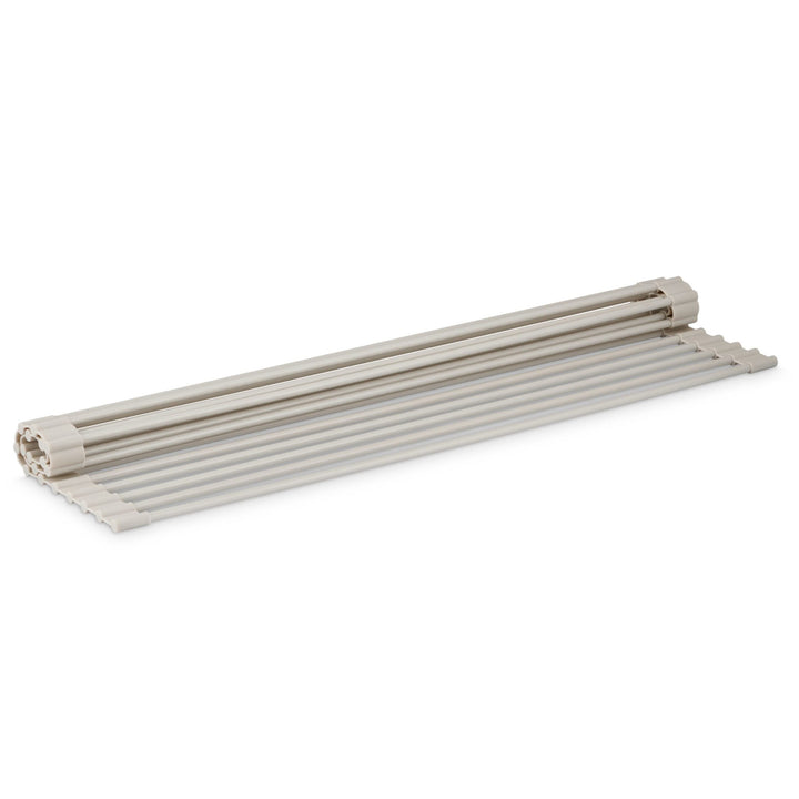 DESIGNSTUFF DRIP Silicone Fold Dish Drying Rack, Light Grey