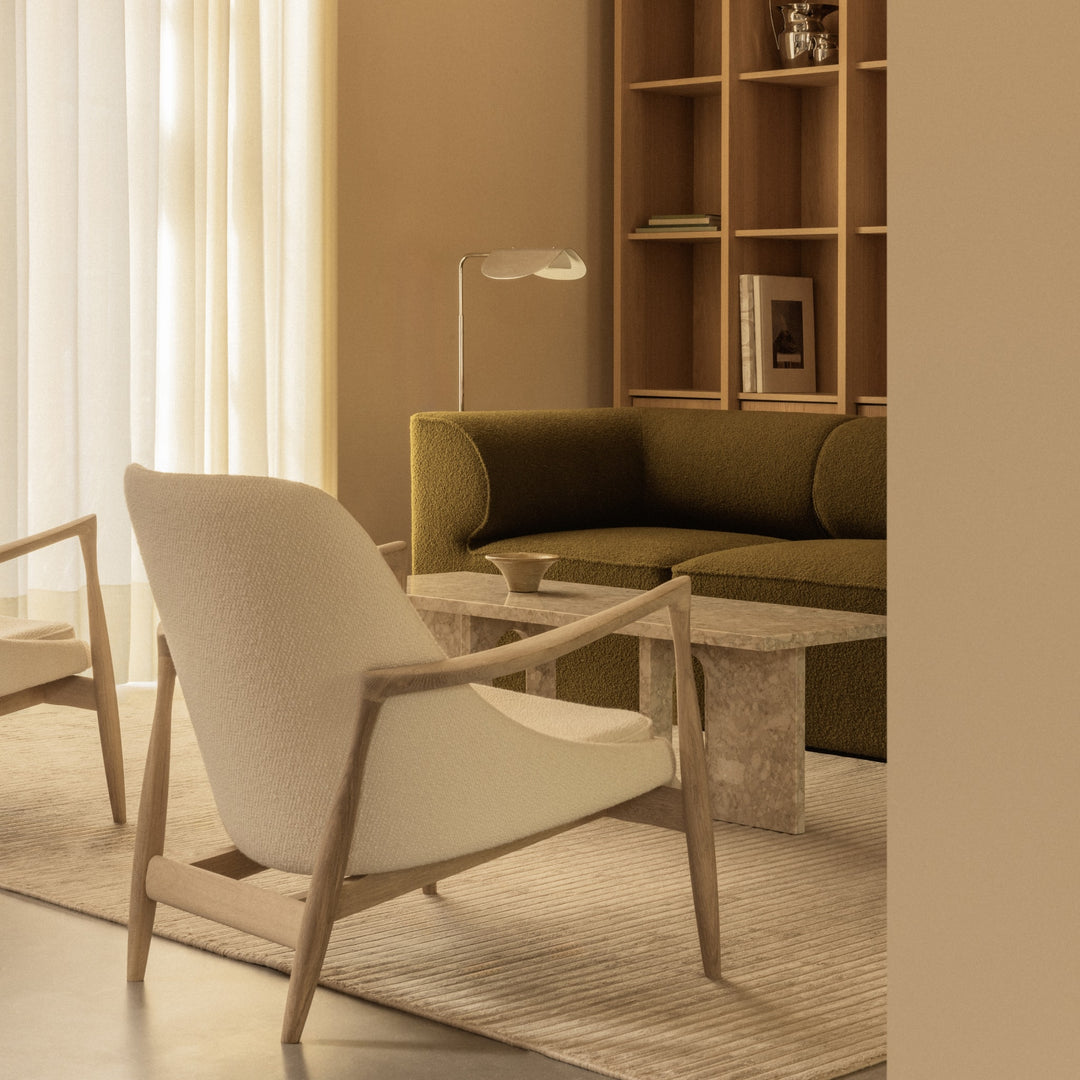 AUDO CPH Androgyne Lounge Coffee Table, 120x45cm, Kunis Breccia Stone, Sand/Sand