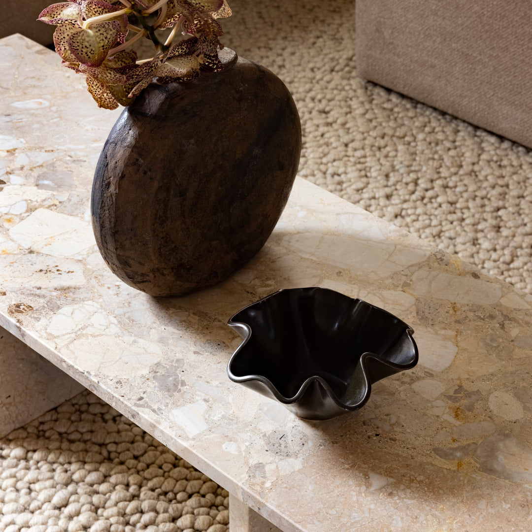 AUDO CPH Androgyne Lounge Coffee Table, 120x45cm, Kunis Breccia Stone, Sand/Sand