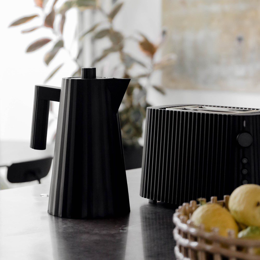 Kitchen Alessi Kettle And Toaster Alessi Plisse Grey Litre Kettle