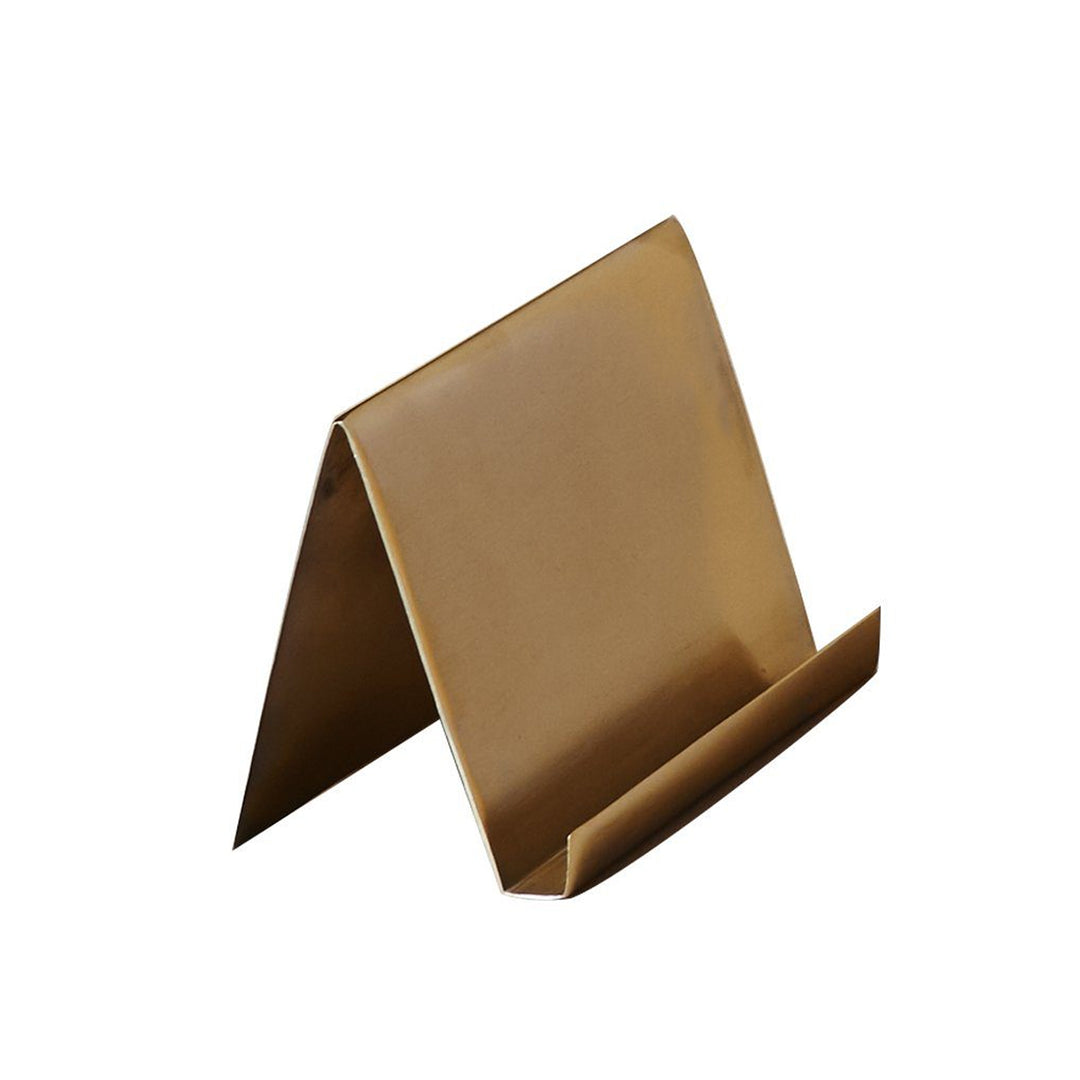 BEHR & CO Business Card Holder, Brass