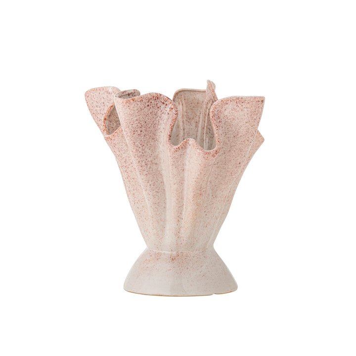 BLOOMINGVILLE Plier Stoneware Vase, H29cm, Rose