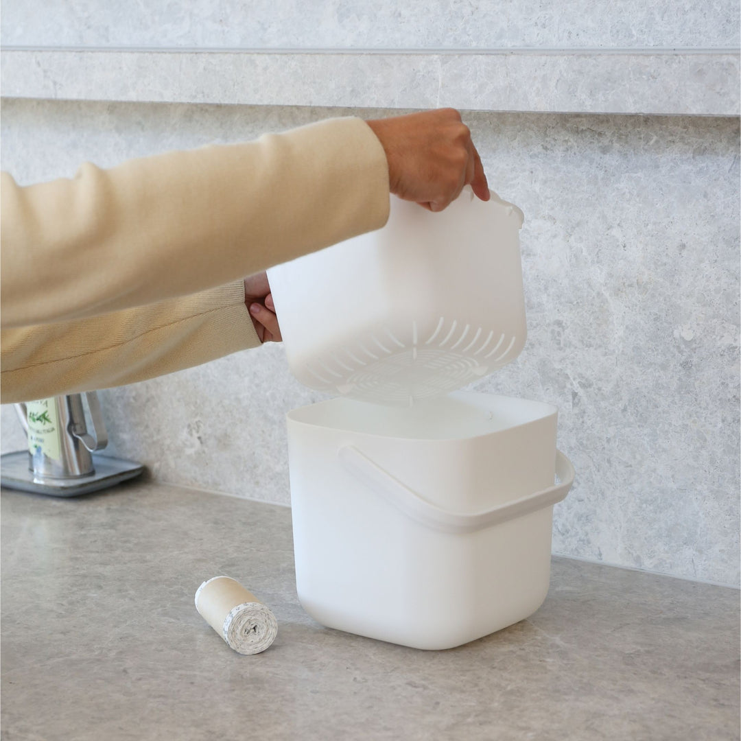 DESIGNSTUFF ETTA Compost Bin 7L, White