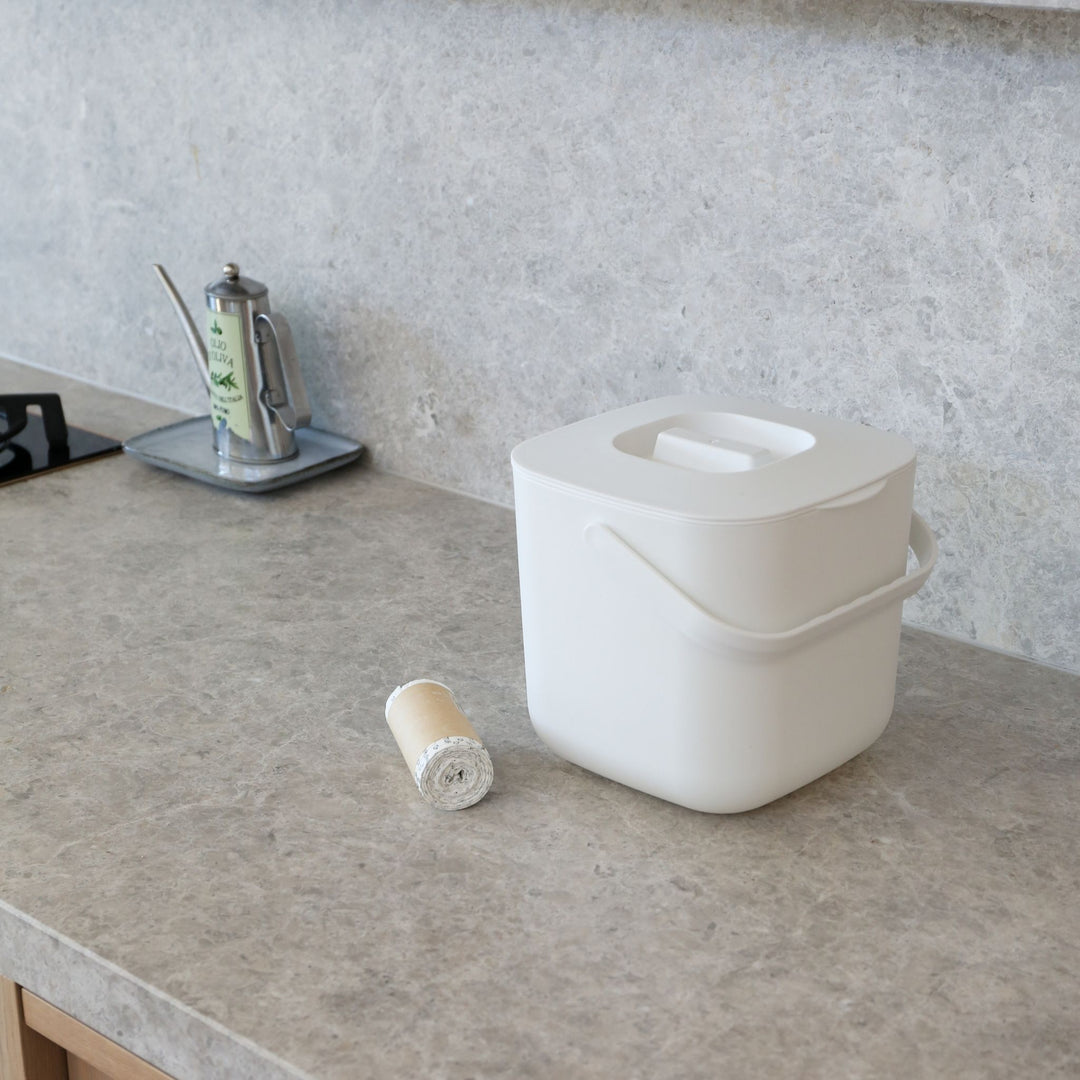 DESIGNSTUFF ETTA Compost Bin 7L, White