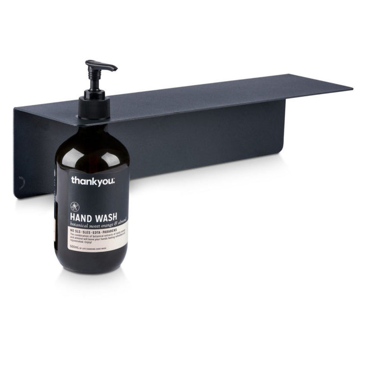DESIGNSTUFF Shelf w/ Single Soap Dispenser Holder, L40 cm, Black