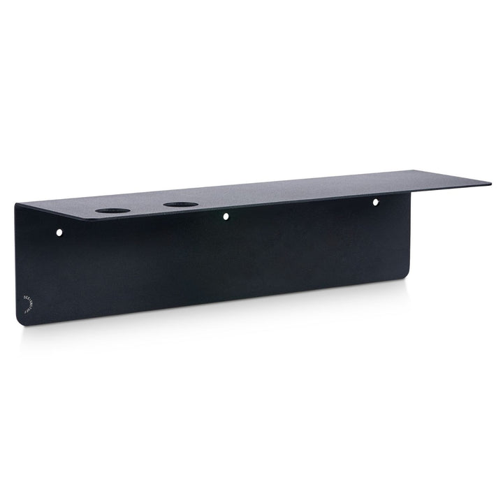 DESIGNSTUFF Shelf w/ Dual Soap Dispenser Holder, L40 cm, Black