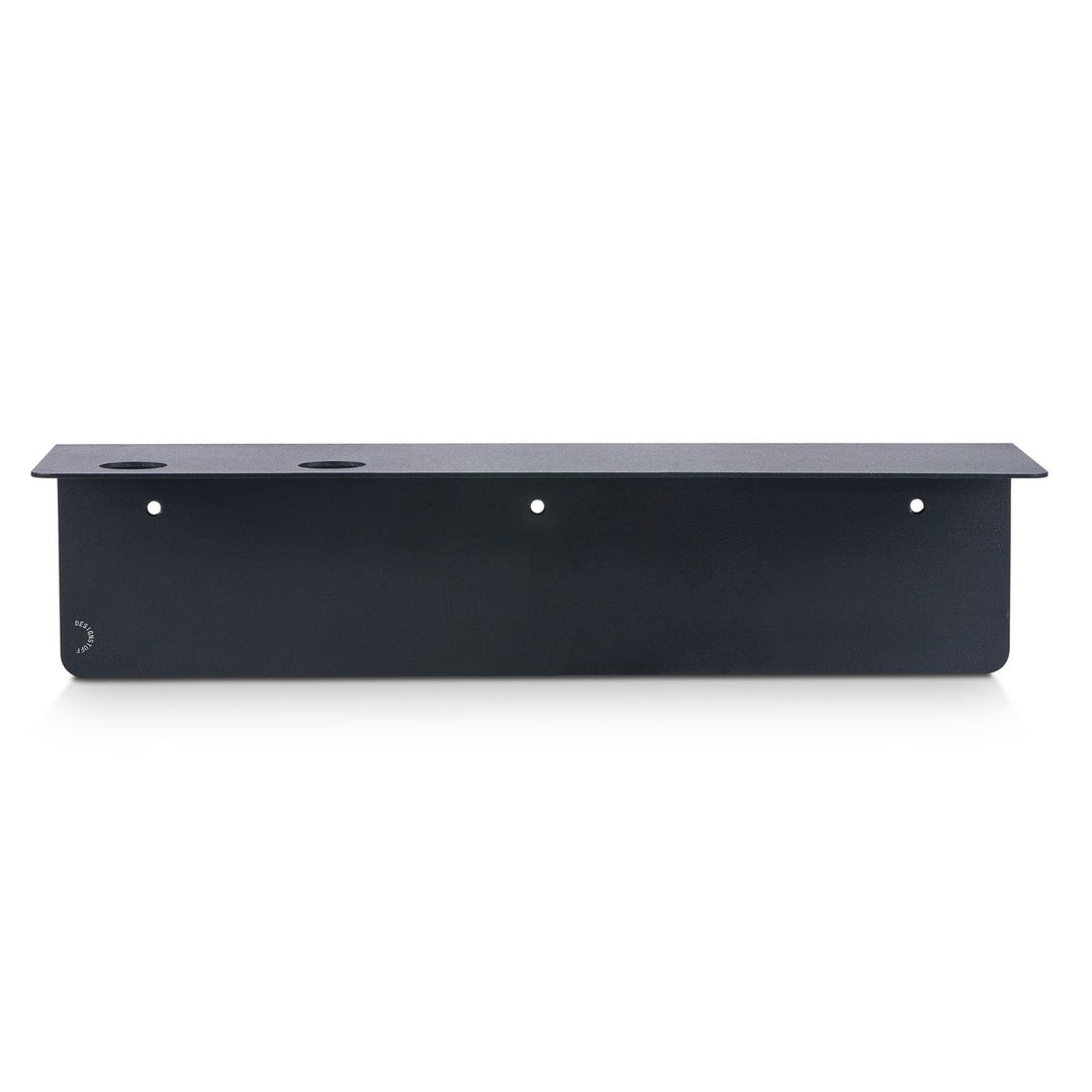 DESIGNSTUFF Shelf w/ Dual Soap Dispenser Holder, L40 cm, Black