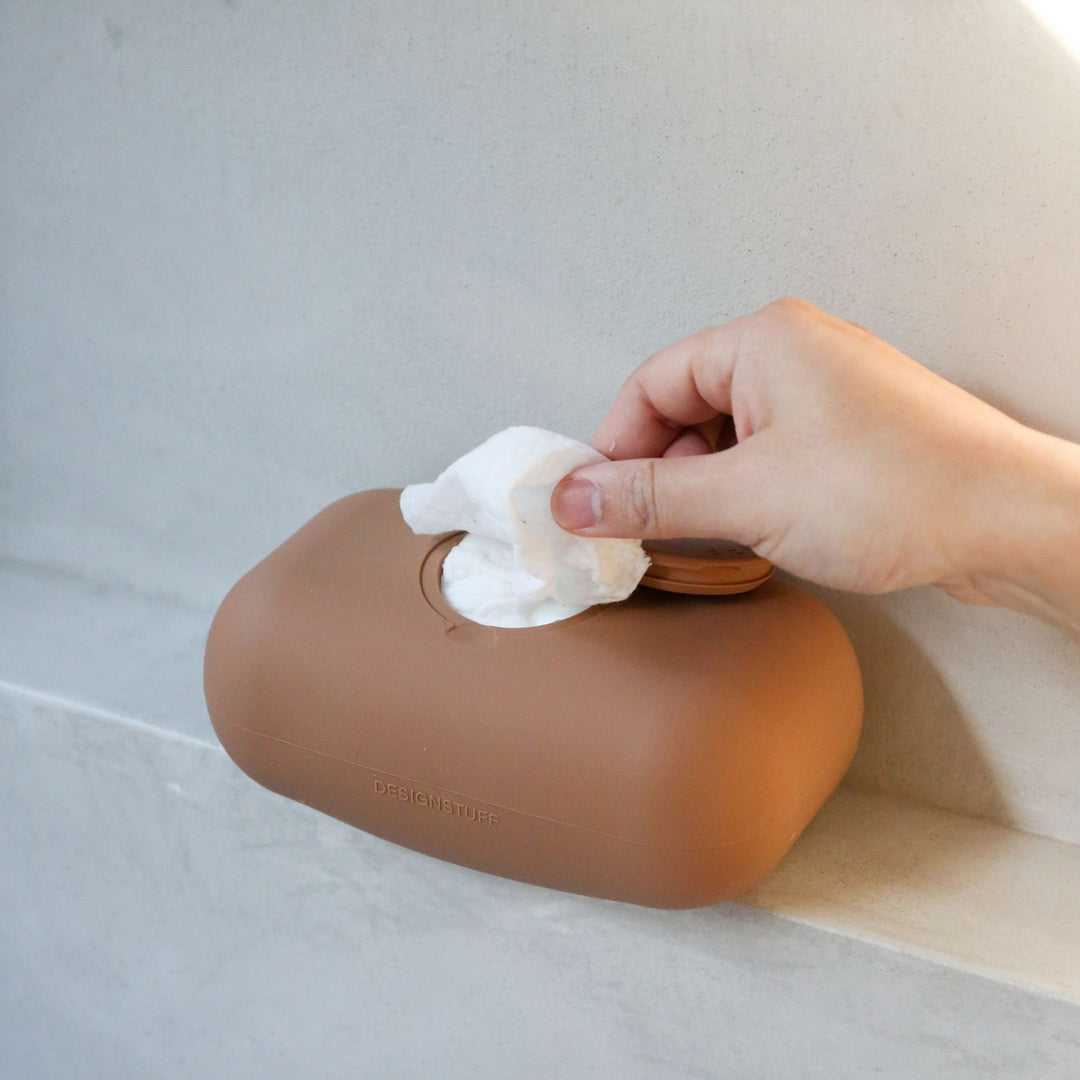 DESIGNSTUFF CUBI Wet Wipes Cover, Camel