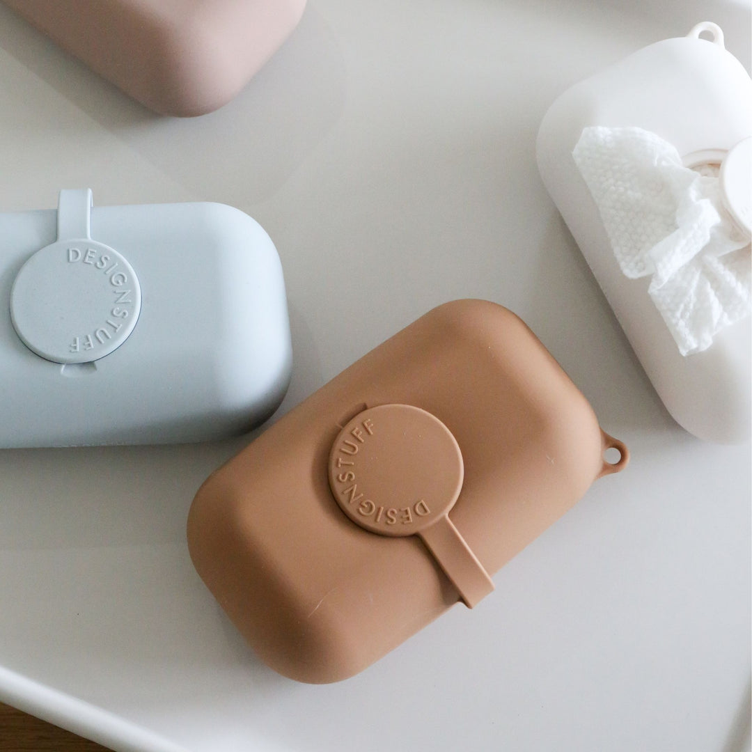 DESIGNSTUFF CUBI Wet Wipes Cover, Camel