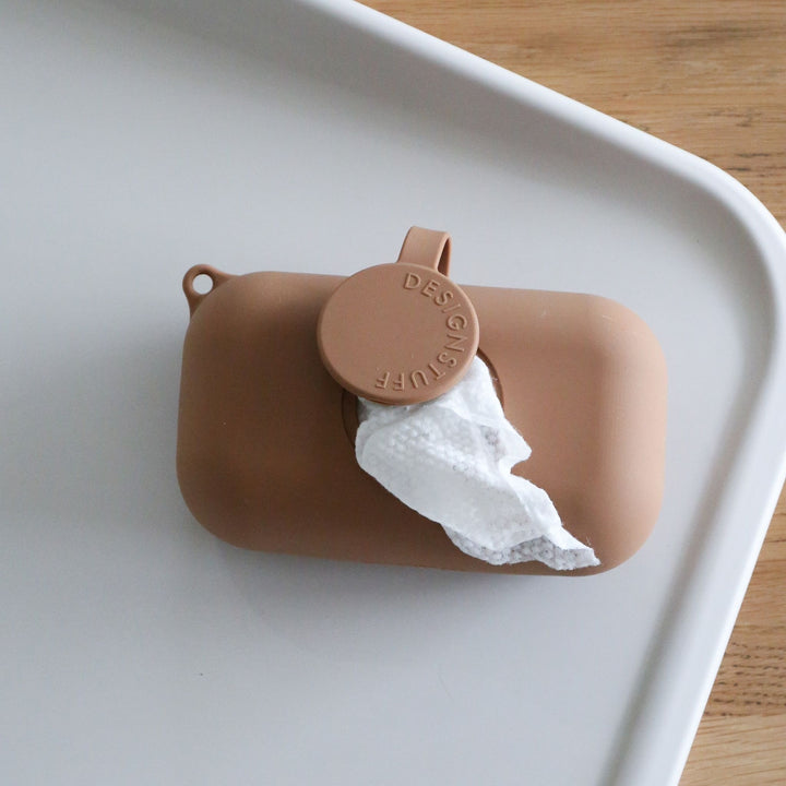 DESIGNSTUFF CUBI Wet Wipes Cover, Camel