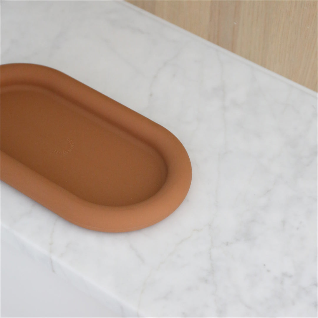 DESIGNSTUFF RUND Bubble Tray, 22cm, Camel
