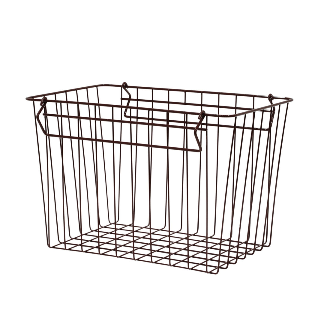 DESIGNSTUFF FORMA Metal Basket, L, Burgundy