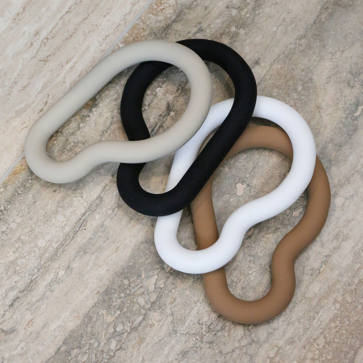 DESIGNSTUFF Curve Silicone Trivet, Camel