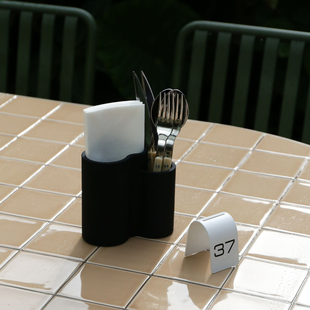 DESIGNSTUFF DRIP Store-All Cutlery Drainer/Holder, Black