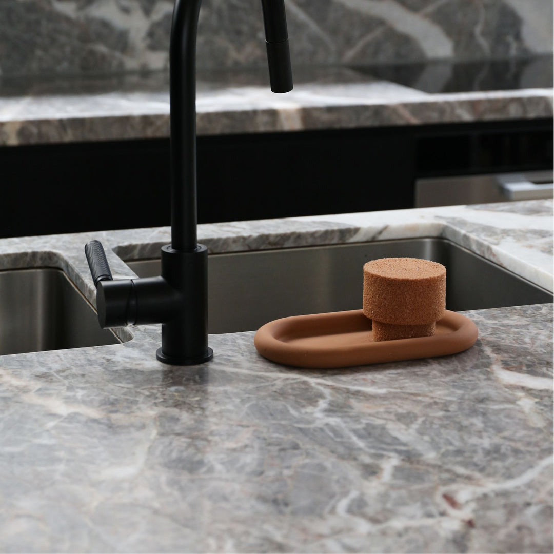 DESIGNSTUFF ETTA Round Silicone Sponge Camel