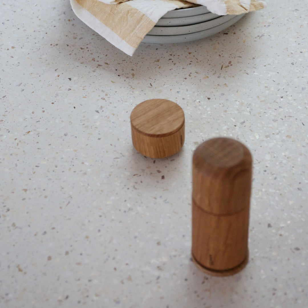 EKTA LIVING 'Salt Me' Salt Dish, Oiled Oak