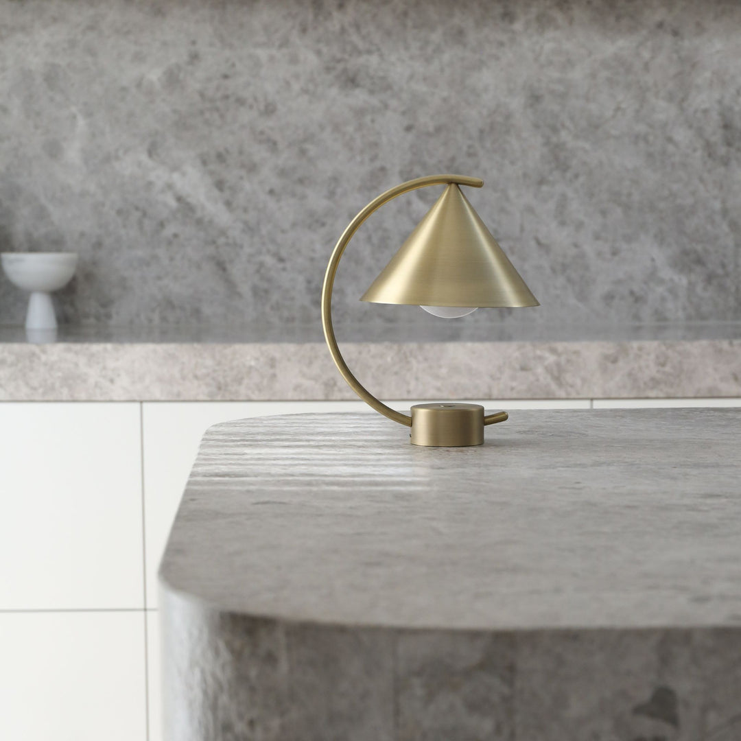FERM LIVING Meridian Table Lamp, Portable, Brass